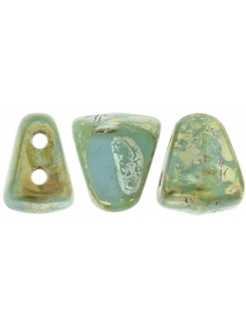 NIT-BIT Blue Turquoise - Silver Picasso, 25pcs.
