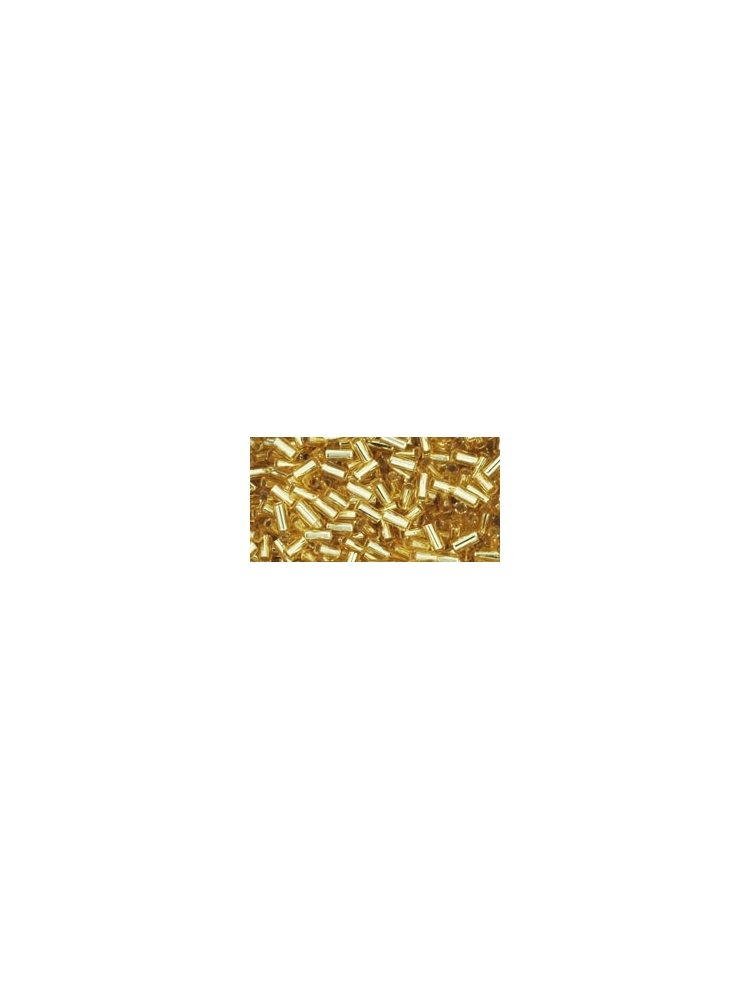 TOHO Bugle (3mm) Silver-Lined Lt Topaz, 10g. TOHO Bugle (3mm) Silver-Lined Lt Topaz, 10g.