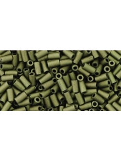 TOHO Bugle (3mm.) Matte-Color Dark Olive, 10g.