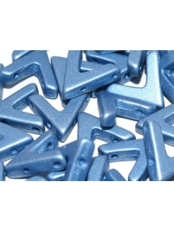 AVA BEAD 10 X 4 MM ALABASTER METALLIC SEA BLUE, 10vnt.