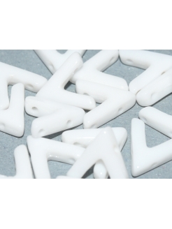 AVA BEAD 10 X 4 MM CHALK WHITE, 10vnt,