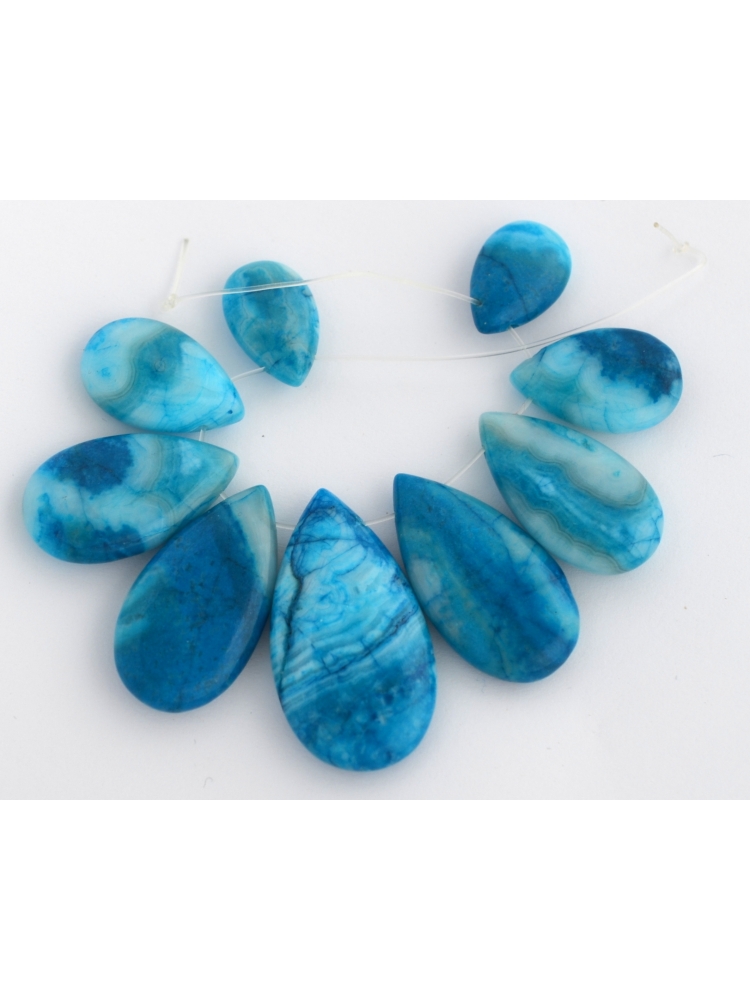 Lace Agate pendante bead set