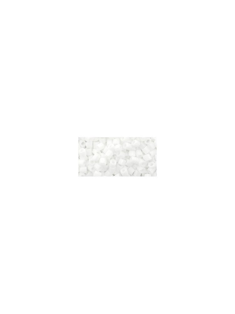 TH-08-41 TOHO Šešiakampis, Neskaidrus, baltos sp. ( Opaque White) 8/0 10g.