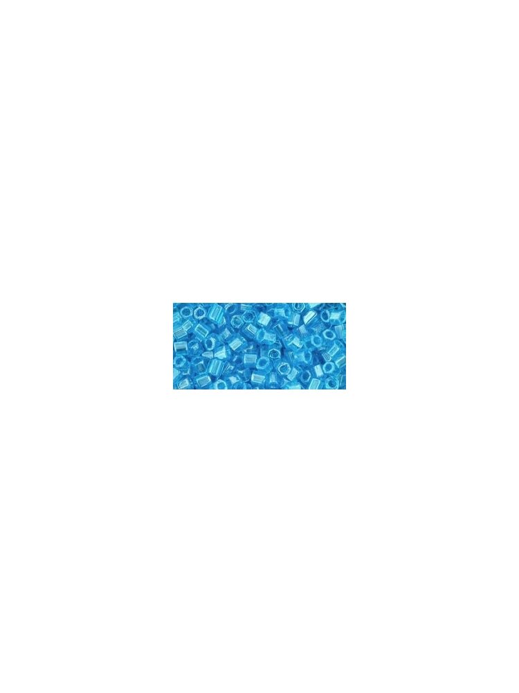  TH-08-104 TOHO šešiakampis, skaidrus, mėlynos sp. (Trans-Lustered Aquamarine) 8/0 10g.