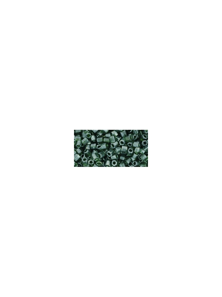  TH-08-119 TOHO šešiakampis, skaidrus, žalios sp. ( Trans-Lustered Olivine) 8/0 10g.