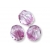 Fire polish Crystal/Violet 6mm. 40pcs.